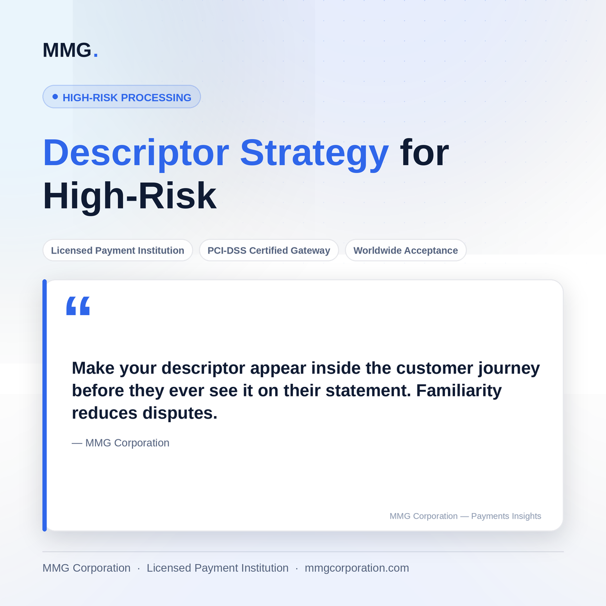 Descriptor Strategy for High-Risk