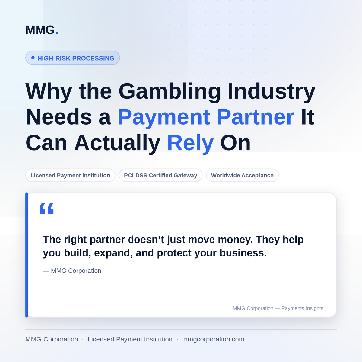 Why the Gambling Industry Needs a Payment Partner It Can Actually Rely On