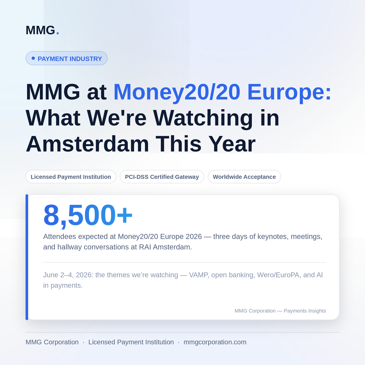 MMGCorporation at Money20/20 Europe