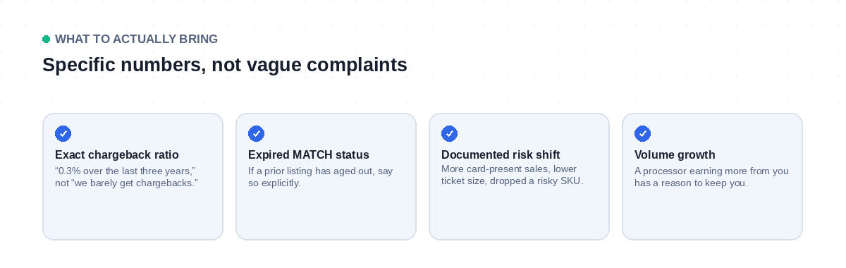 Four things to bring to a high-risk merchant rate review