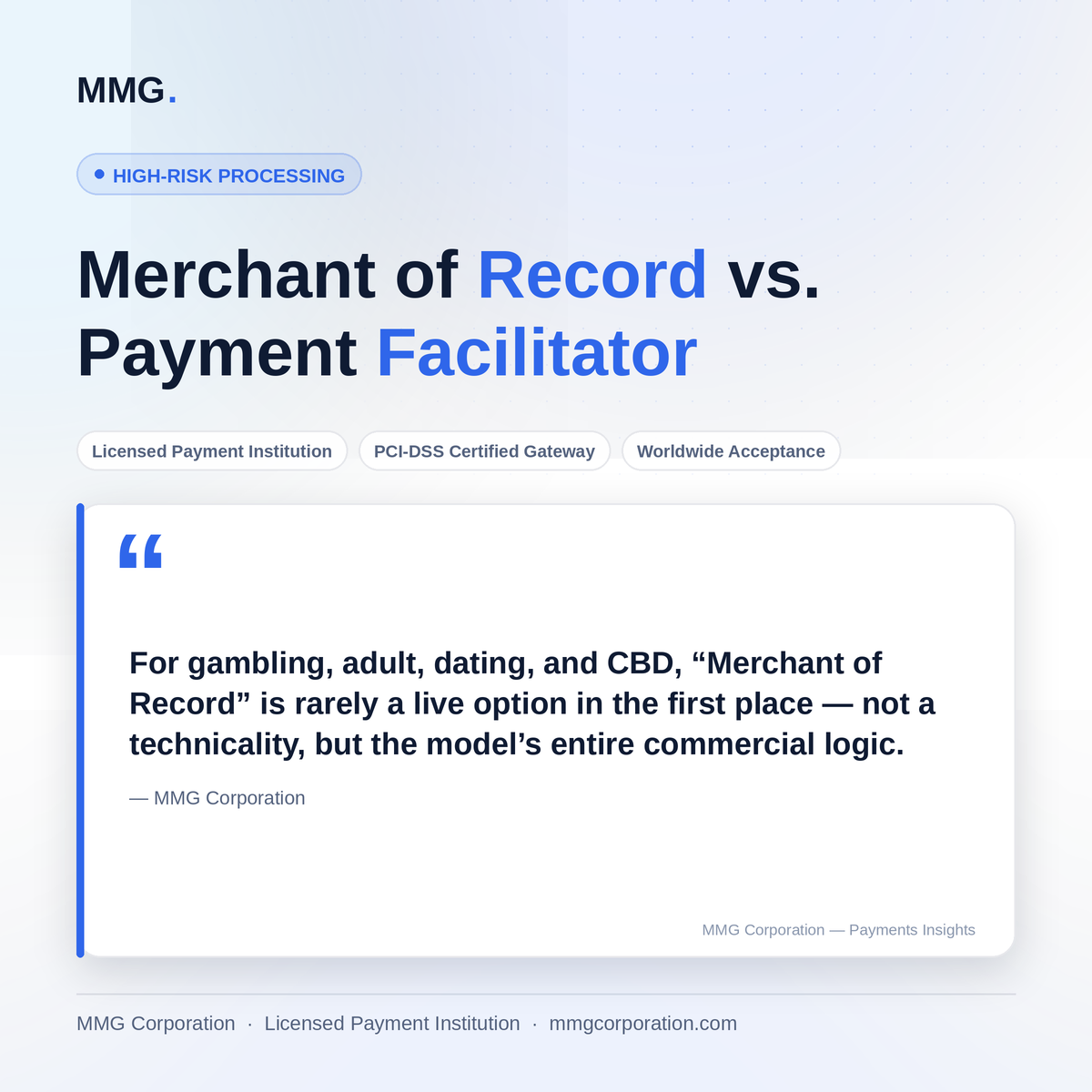 Merchant of Record vs. Payment Facilitator: Which One Can a High-Risk Business Actually Use?