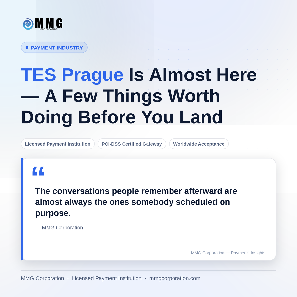 TES Prague Is Almost Here — A Few Things Worth Doing Before You Land