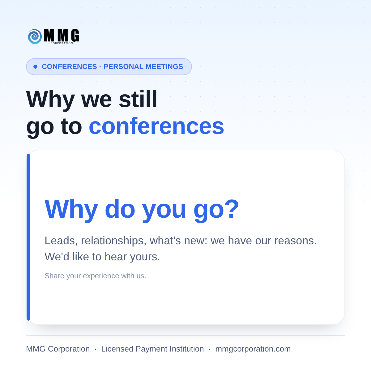 Why we still go to conferences